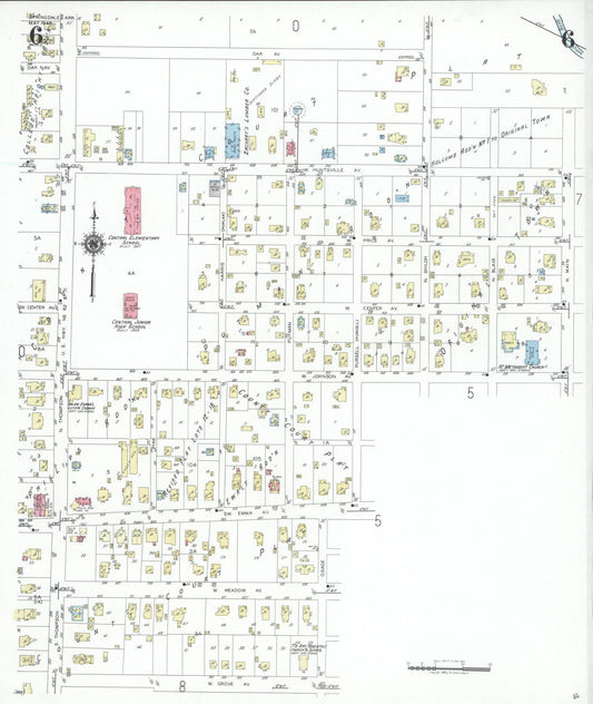Sanborn Fire Insurance Map from Springdale, Washington County, Arkansas (1948), Sheet #0006 - Historic Sanborn Fire Insurance Map Print, vintage old map wall art, antique decor, genealogy gift, Arkansas Arkansas map