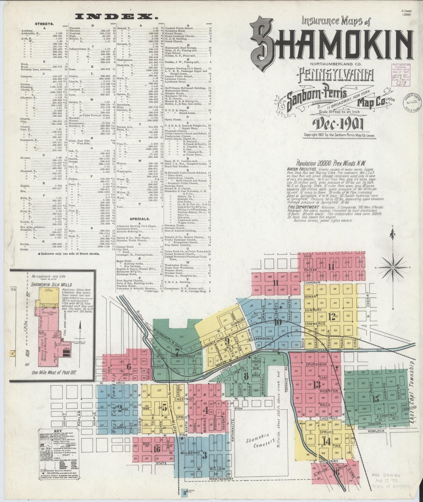 Sanborn Fire Insurance Map from Shamokin, Northumberland County, Pennsylvania (1901), Sheet #0001 - Complete Map Set gallery image, historic Sanborn map, vintage wall art, Pennsylvania Pennsylvania