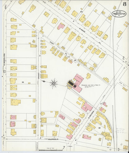 Sanborn Fire Insurance Map from Washington, Washington County, Pennsylvania (1904), Sheet #0008 - Complete Map Set gallery image, historic Sanborn map, vintage wall art, Sanborn Fire Insurance Map from Washington Washington