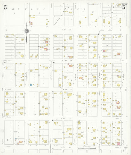 Sanborn Fire Insurance Map from Tulia, Swisher County, Texas (1936), Sheet #0005 - Complete Map Set gallery image, historic Sanborn map, vintage wall art, Texas Texas