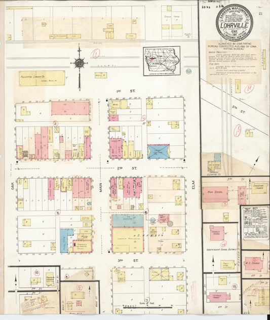 Sanborn Fire Insurance Map from Lohrville, Calhoun County, Iowa. (1932) – Map View
