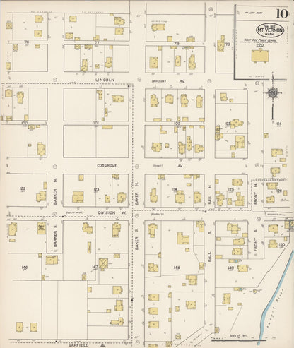 Sanborn Fire Insurance Map from Mount Vernon, Skagit County, Washington (1912), Sheet #0010 - Complete Map Set gallery image, historic Sanborn map, vintage wall art, Washington Washington