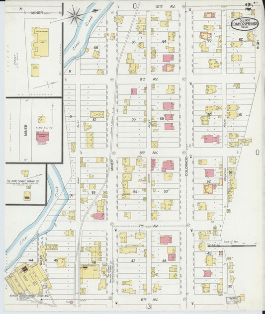 Sanborn Fire Insurance Map from Idaho Springs, Clear Creek County, Colorado (1900), Sheet #0002 - Historic Sanborn Fire Insurance Map Print, vintage old map wall art, antique decor, genealogy gift, Idaho Idaho map