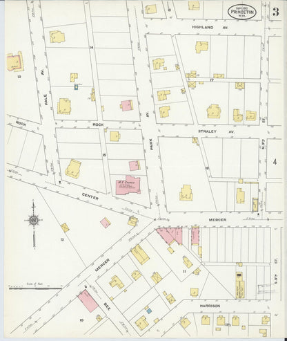 Sanborn Fire Insurance Map from Princeton, Mercer County, West Virginia (1910), Sheet #0003 - Complete Map Set gallery image, historic Sanborn map, vintage wall art, West Virginia West Virginia