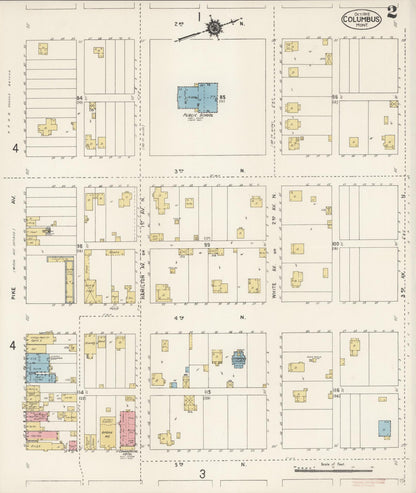 Sanborn Fire Insurance Map from Columbus, Stillwater County, Montana (1912), Sheet #0002 - Complete Map Set gallery image, historic Sanborn map, vintage wall art, Montana Montana