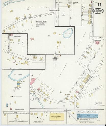 Sanborn Fire Insurance Map from Lehighton, Carbon County, Pennsylvania (1915), Sheet #0011 - Complete Map Set gallery image, historic Sanborn map, vintage wall art, Pennsylvania Pennsylvania