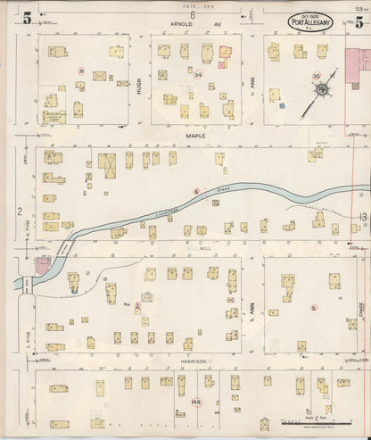 Sanborn Fire Insurance Map from Port Allegany, McKean County, Pennsylvania (1940), Sheet #0005 - Complete Map Set gallery image, historic Sanborn map, vintage wall art, Pennsylvania Pennsylvania