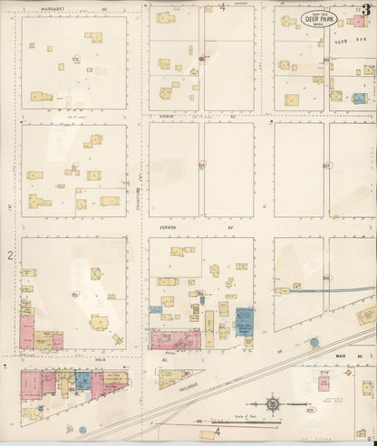 Sanborn Fire Insurance Map from Deer Park, Spokane County, Washington (1932), Sheet #0003 - Complete Map Set gallery image, historic Sanborn map, vintage wall art, Washington Washington