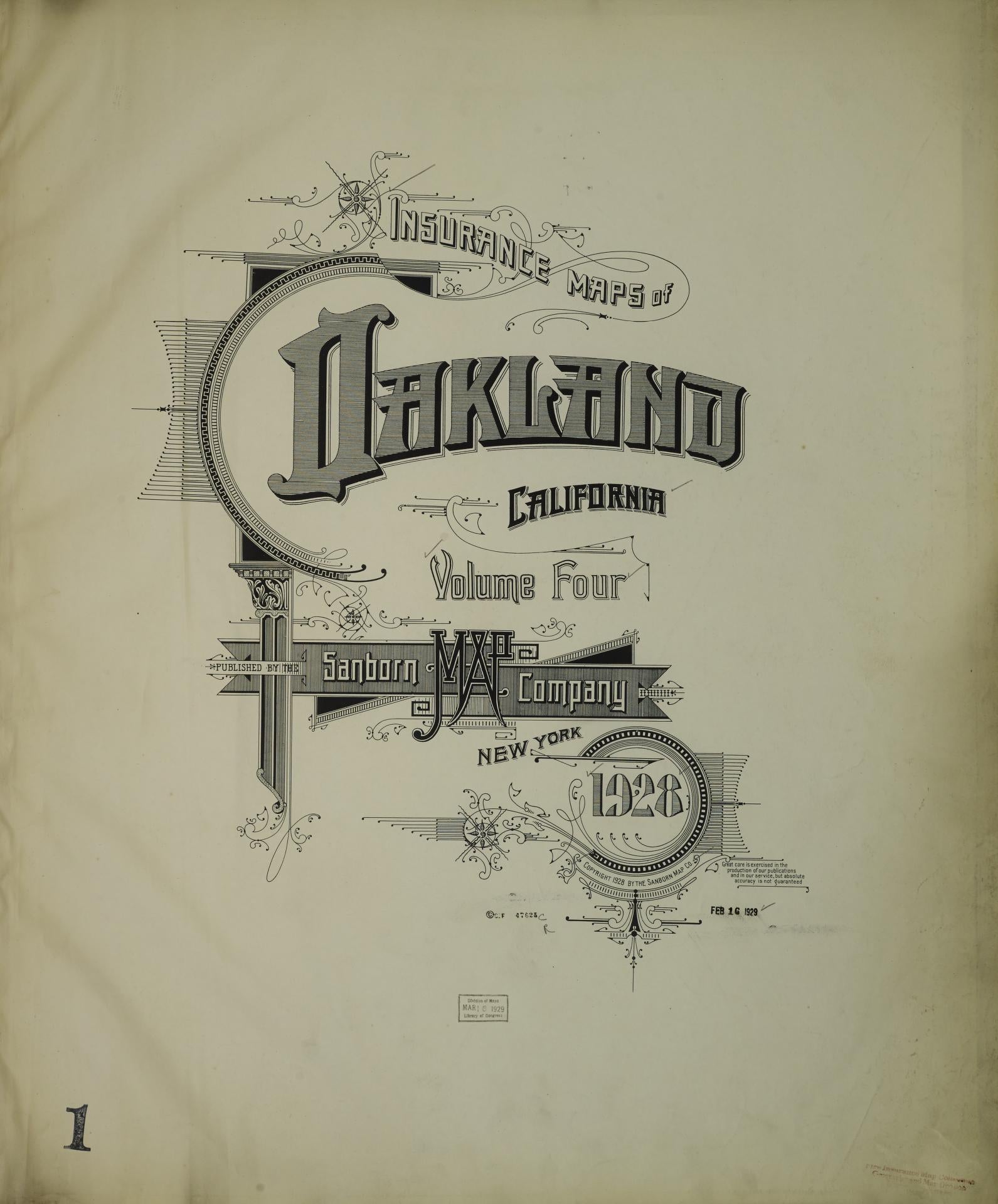 Sanborn Fire Insurance Map from Oakland, Alameda County, California (1928), Sheet #0001 - Historic Sanborn Fire Insurance Map Print, vintage old map wall art, antique decor, genealogy gift, California California map