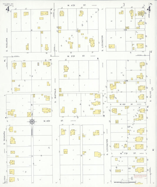 Sanborn Fire Insurance Map from Holden, Johnson County, Missouri (1931), Sheet #0004 - Historic Sanborn Fire Insurance Map Print, vintage old map wall art, antique decor, genealogy gift, Missouri Missouri map