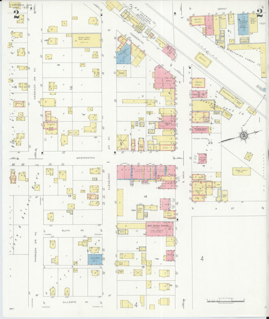 Sanborn Fire Insurance Map from Arcadia, Trempealeau County, Wisconsin (1934), Sheet #0002 - Historic Sanborn Fire Insurance Map Print, vintage old map wall art, antique decor, genealogy gift, Wisconsin Wisconsin map