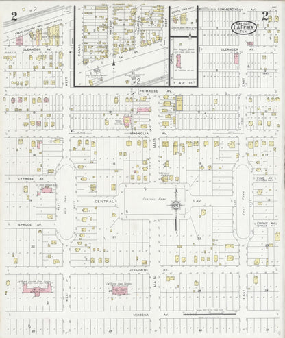 Sanborn Fire Insurance Map from La Feria, Cameron County, Texas (1929), Sheet #0002 - Complete Map Set gallery image, historic Sanborn map, vintage wall art, Texas Texas