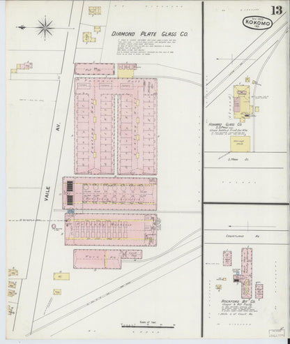 Sanborn Fire Insurance Map from Kokomo, Howard County, Indiana (1889), Sheet #0013 - Complete Map Set gallery image, historic Sanborn map, vintage wall art, Indiana Indiana
