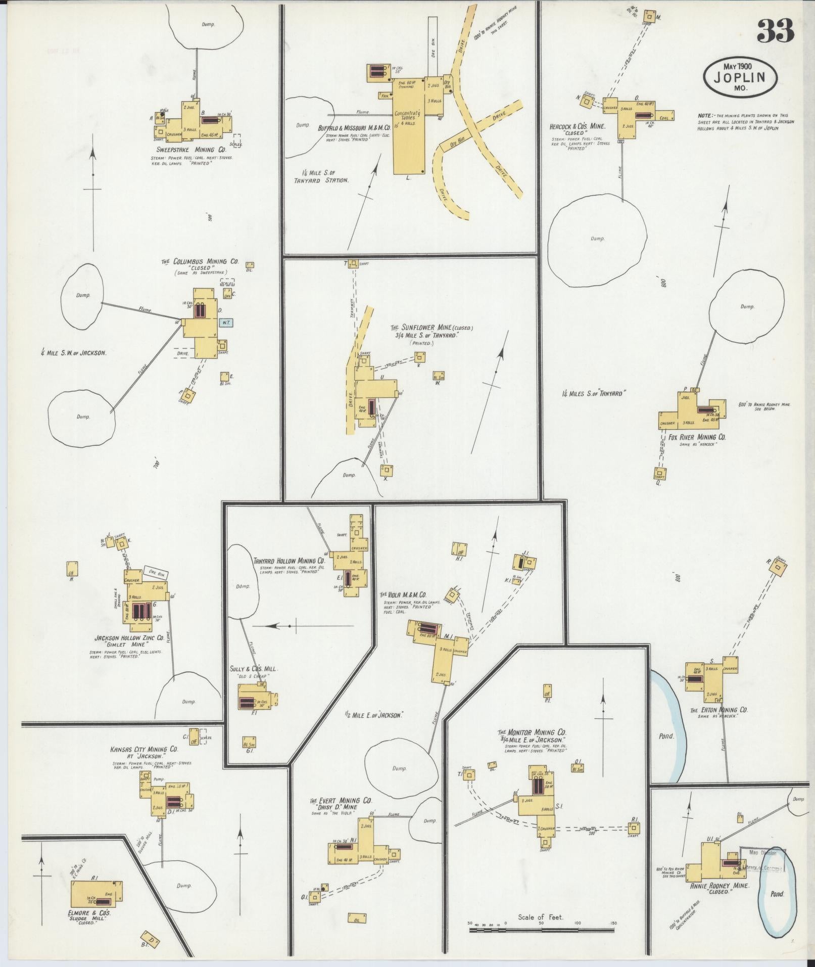 Sanborn Fire Insurance Map from Joplin, Jasper County, Missouri (1900), Sheet #0033 - Historic Sanborn Fire Insurance Map Print, vintage old map wall art, antique decor, genealogy gift, Missouri Missouri map