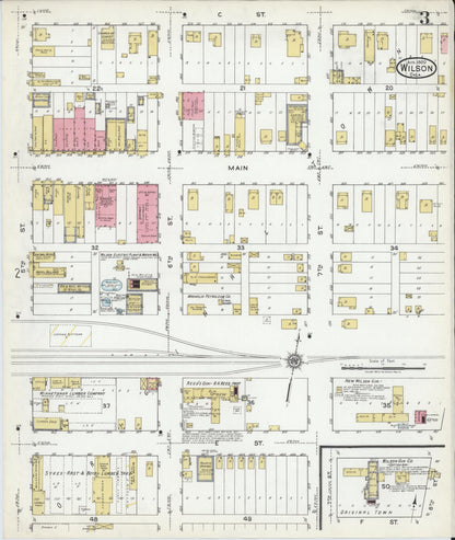 Sanborn Fire Insurance Map from Wilson, Carter County, Oklahoma (1920), Sheet #0003 - Complete Map Set gallery image, historic Sanborn map, vintage wall art, Oklahoma Oklahoma
