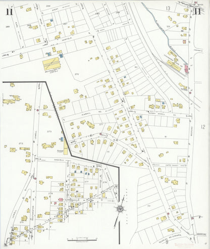 Sanborn Fire Insurance Map from Lexington, Middlesex County, Massachusetts (1935), Sheet #0011 - Complete Map Set gallery image, historic Sanborn map, vintage wall art, Massachusetts Massachusetts