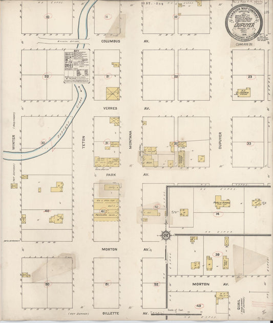 Sanborn Fire Insurance Map from Dupuyer, Pondera County, Montana (1920), Sheet #0001 - Historic Sanborn Fire Insurance Map Print, vintage old map wall art, antique decor, genealogy gift, Montana Montana map