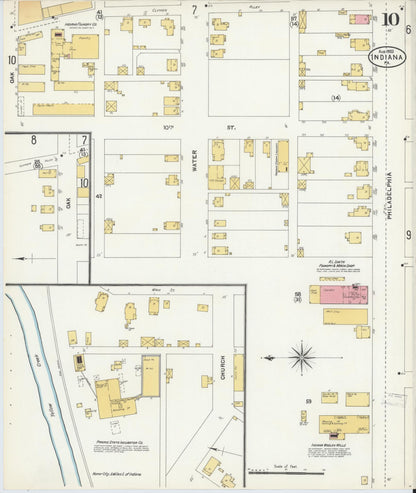 Sanborn Fire Insurance Map from Indiana, Indiana County, Pennsylvania (1903), Sheet #0010 - Complete Map Set gallery image, historic Sanborn map, vintage wall art, Pennsylvania Pennsylvania