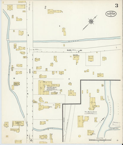 Sanborn Fire Insurance Map from Hunter, Greene County, New York (1912), Sheet #0003 - Complete Map Set gallery image, historic Sanborn map, vintage wall art, New York New York