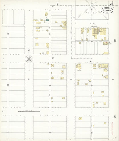 Sanborn Fire Insurance Map from Oxnard, Ventura County, California (1900), Sheet #0004 - Complete Map Set gallery image, historic Sanborn map, vintage wall art, California California