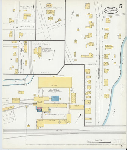 Sanborn Fire Insurance Map from Blossburg, Tioga County, Pennsylvania (1904), Sheet #0005 - Complete Map Set gallery image, historic Sanborn map, vintage wall art, Pennsylvania Pennsylvania