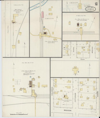 Sanborn Fire Insurance Map from Cable, Mercer County, Illinois (1894), Sheet #0002 - Complete Map Set gallery image, historic Sanborn map, vintage wall art, Illinois Illinois