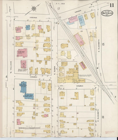 Sanborn Fire Insurance Map from Waterloo, Seneca County, New York (1948), Sheet #0011 - Complete Map Set gallery image, historic Sanborn map, vintage wall art, New York New York