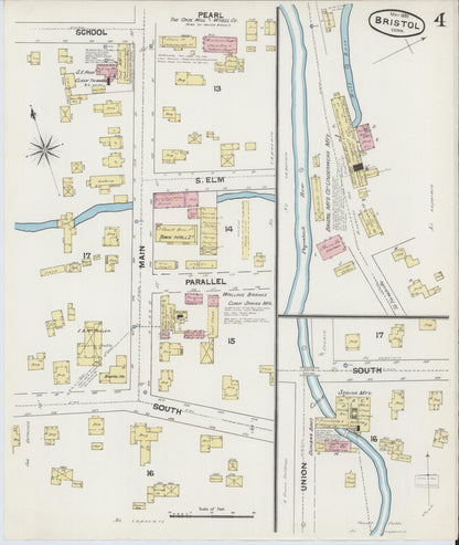 Sanborn Fire Insurance Map from Bristol, Hartford County, Connecticut (1890), Sheet #0003 - Complete Map Set gallery image, historic Sanborn map, vintage wall art, Connecticut Connecticut