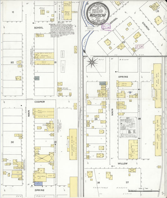 Sanborn Fire Insurance Map from Washtucna, Adams County, Washington (1909), Sheet #0001 - Historic Sanborn Fire Insurance Map Print, vintage old map wall art, antique decor, genealogy gift, Washington Washington map