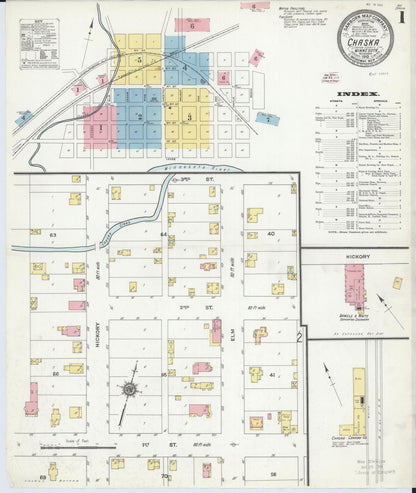 Sanborn Fire Insurance Map from Chaska, Carver County, Minnesota (1910), Sheet #0001 - Complete Map Set gallery image, historic Sanborn map, vintage wall art, Minnesota Minnesota