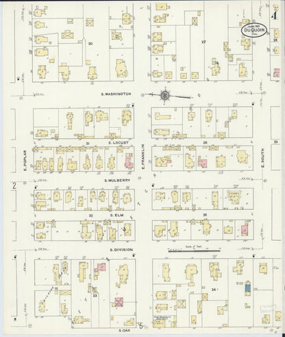 Sanborn Fire Insurance Map from Du Quoin, Perry County, Illinois (1910), Sheet #0004 - Complete Map Set gallery image, historic Sanborn map, vintage wall art, Illinois Illinois