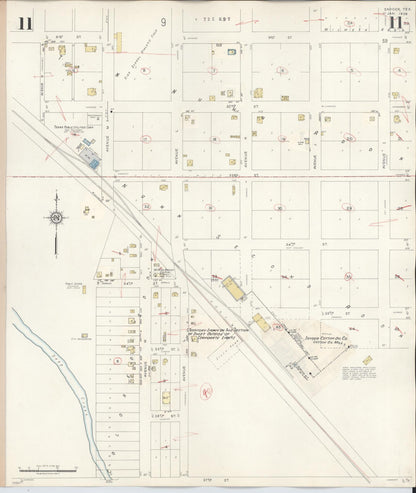 Sanborn Fire Insurance Map from Snyder, Scurry County, Texas (1942), Sheet #0011 - Complete Map Set gallery image, historic Sanborn map, vintage wall art, Texas Texas