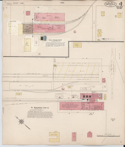 Sanborn Fire Insurance Map from Smithfield, Cache County, Utah (1929), Sheet #0004 - Complete Map Set gallery image, historic Sanborn map, vintage wall art, Utah Utah