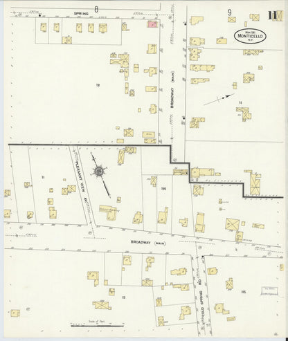 Sanborn Fire Insurance Map from Monticello, Sullivan County, New York (1911), Sheet #0011 - Historic Sanborn Fire Insurance Map Print, vintage old map wall art, antique decor, genealogy gift, New York New York map