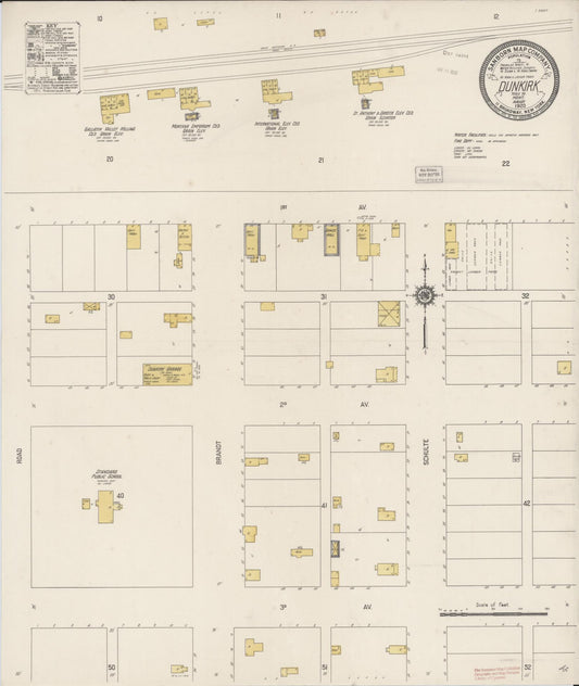 Sanborn Fire Insurance Map from Dunkirk, Toole County, Montana (1920), Sheet #0001 - Historic Sanborn Fire Insurance Map Print, vintage old map wall art, antique decor, genealogy gift, Montana Montana map
