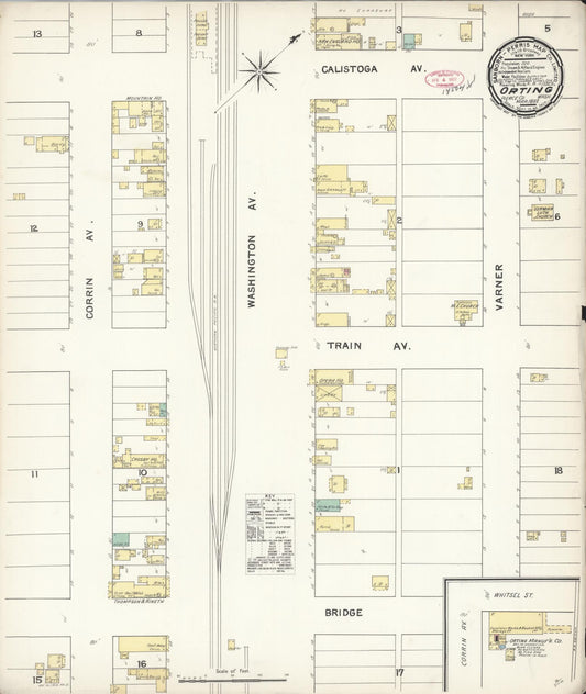 Sanborn Fire Insurance Map from Orting, Pierce County, Washington (1892), Sheet #0001 - Historic Sanborn Fire Insurance Map Print, vintage old map wall art, antique decor, genealogy gift, Washington Washington map