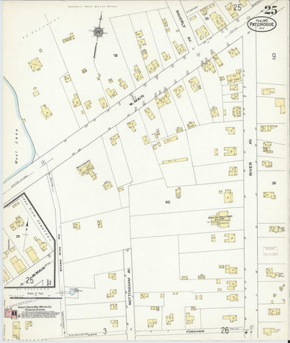 Sanborn Fire Insurance Map from Patchogue, Suffolk County, New York (1910), Sheet #0025 - Complete Map Set gallery image, historic Sanborn map, vintage wall art, New York New York