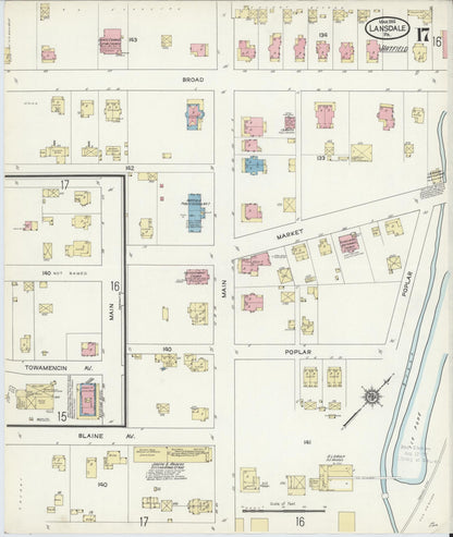 Sanborn Fire Insurance Map from Lansdale, Montgomery County, Pennsylvania (1914), Sheet #0017 - Complete Map Set gallery image, historic Sanborn map, vintage wall art, Pennsylvania Pennsylvania