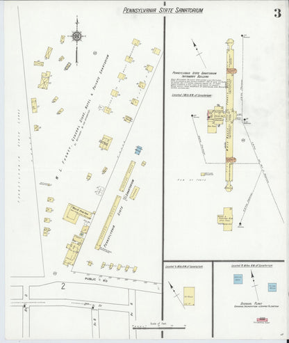 Sanborn Fire Insurance Map from South Mountain, Franklin County, Pennsylvania (1910), Sheet #0003 - Historic Sanborn Fire Insurance Map Print, vintage old map wall art, antique decor, genealogy gift, Pennsylvania Pennsylvania map