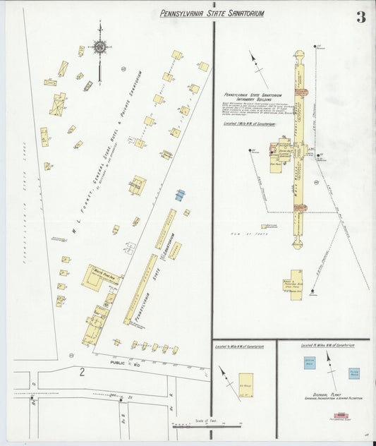 Sanborn Fire Insurance Map from South Mountain, Franklin County, Pennsylvania (1910), Sheet #0003 - Historic Sanborn Fire Insurance Map Print, vintage old map wall art, antique decor, genealogy gift, Pennsylvania Pennsylvania map