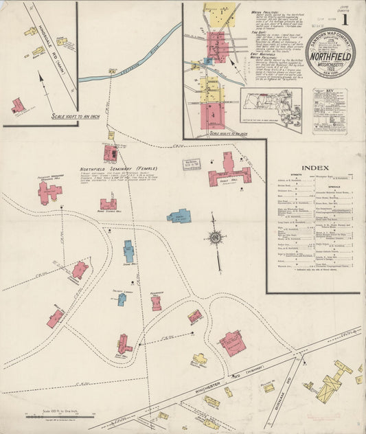 Sanborn Fire Insurance Map from Northfield, Franklin County, Massachusetts. (1922) – Historic Sanborn Fire Insurance Map Print