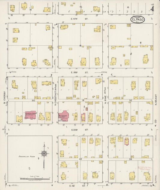 Sanborn Fire Insurance Map from El Paso, Woodford County, Illinois (1922), Sheet #0004 - Historic Sanborn Fire Insurance Map Print, vintage old map wall art, antique decor, genealogy gift, Illinois Illinois map