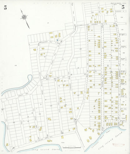 Sanborn Fire Insurance Map from Old Saybrook, Middlesex County, Connecticut (1933), Sheet #0005 - Complete Map Set gallery image, historic Sanborn map, vintage wall art, Connecticut Connecticut