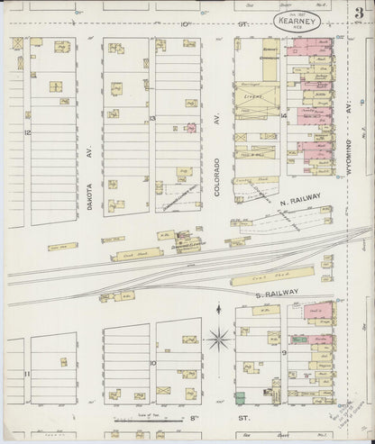 Sanborn Fire Insurance Map from Kearney, Buffalo County, Nebraska (1887), Sheet #0003 - Complete Map Set gallery image, historic Sanborn map, vintage wall art, Nebraska Nebraska