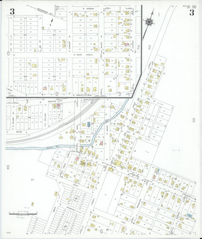 Sanborn Fire Insurance Map from Butler, Richland County, Ohio (1950), Sheet #0003 - Historic Sanborn Fire Insurance Map Print, vintage old map wall art, antique decor, genealogy gift, Ohio Ohio map
