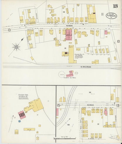 Sanborn Fire Insurance Map from Plymouth, Luzerne County, Pennsylvania (1902), Sheet #0013 - Complete Map Set gallery image, historic Sanborn map, vintage wall art, Pennsylvania Pennsylvania