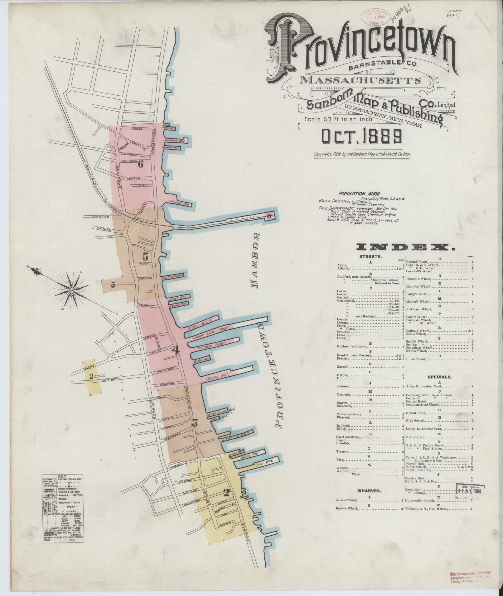 Barnstable Insurance Sanborn Fire Insurance Map from Provincetown, Barnstable County ...