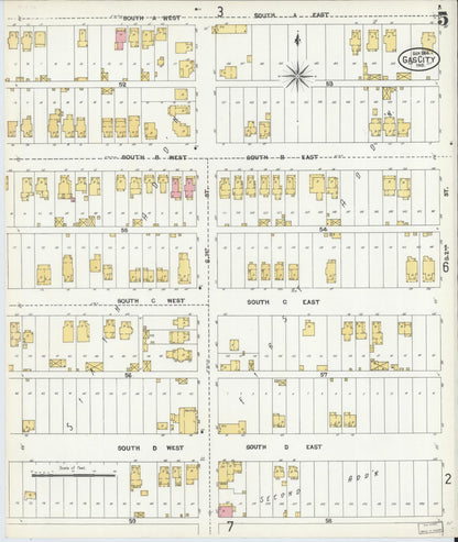 Sanborn Fire Insurance Map from Gas City, Grant County, Indiana (1904), Sheet #0005 - Complete Map Set gallery image, historic Sanborn map, vintage wall art, Indiana Indiana