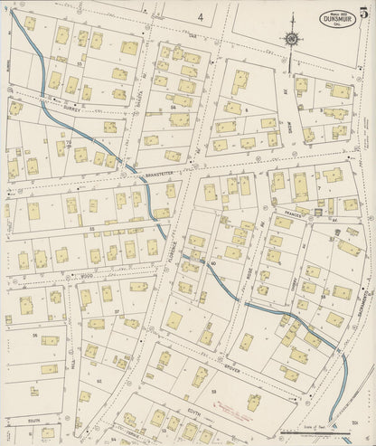 Sanborn Fire Insurance Map from Dunsmuir, Siskiyou County, California (1920), Sheet #0005 - Complete Map Set gallery image, historic Sanborn map, vintage wall art, California California
