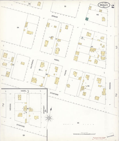 Sanborn Fire Insurance Map from Gridley, Butte County, California (1902), Sheet #0002 - Complete Map Set gallery image, historic Sanborn map, vintage wall art, California California